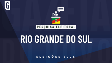Imagem ilustrativa de pesquisa eleitoral com a bandeira do Rio Grande do Sul