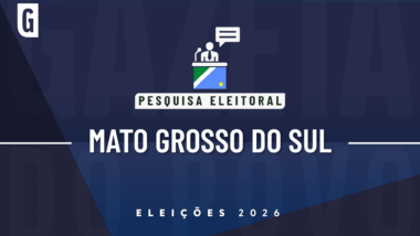 Imagem ilustrativa de pesquisa eleitoral com a bandeira do Mato Grosso do Sul