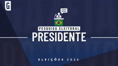 Imagem ilustrativa de pesquisa eleitoral com a bandeira do Brasil e a palavra Preidente