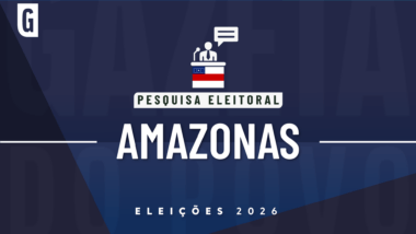Imagem ilustrativa de pesquisa eleitoral com a bandeira do Amazonas