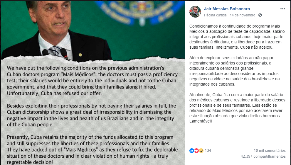 Bolsona Mais Médicos