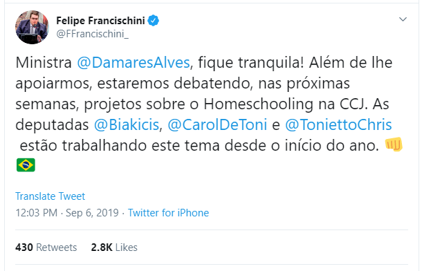 Francischini Homeschooling